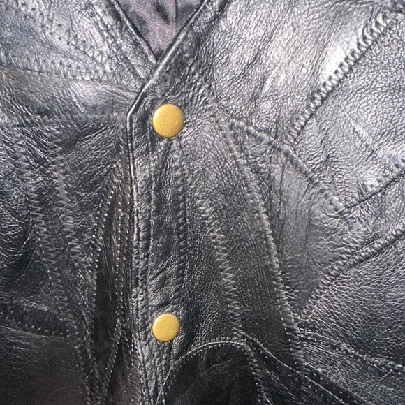 Genuine Leather Black Vest for Men - Picture 3 of 6